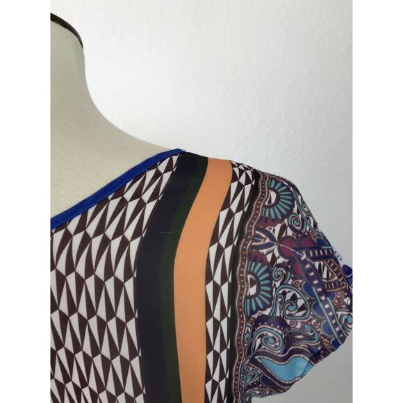 Clover Canyon Top Pullover Multicolor Print Asymmetric - Picture 11 of 11